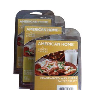 American Home By Yankee Candle Fragranced 3 Pack Wax Cubes Santas Treat NEW